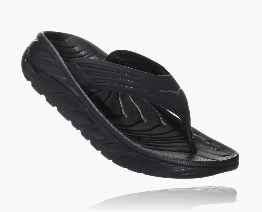 Hoka One One Ora Recovery Flip - Men Sandals - Black,Australia FKX-063425